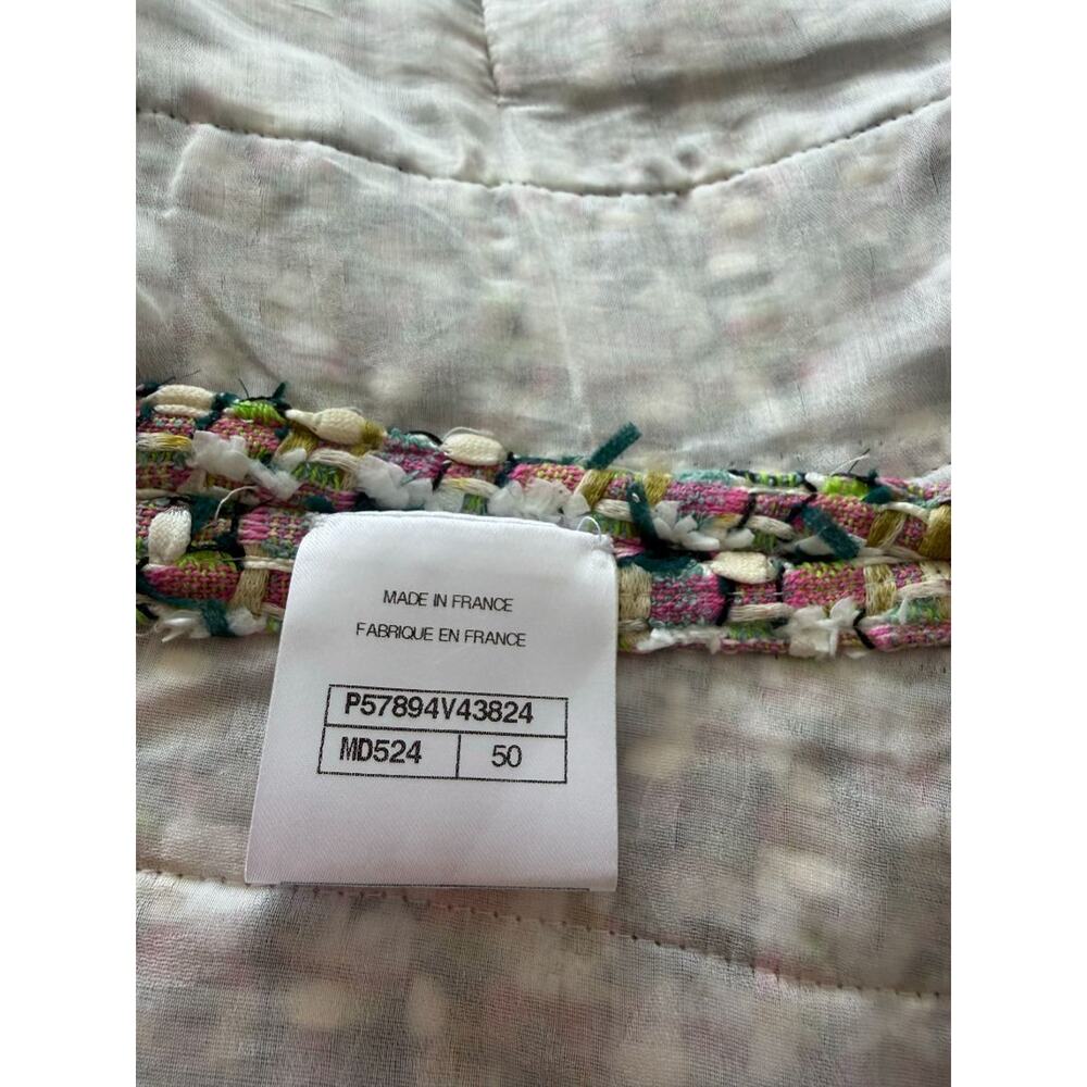 Chanel Fantasy Tweed Jacket Coat Size 50 Multicolor Silk Lined Owl Buttons - Picture 14 of 16